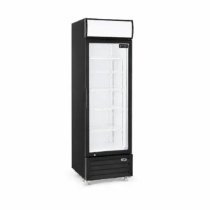 1 door upright glass door fridge 430 litre