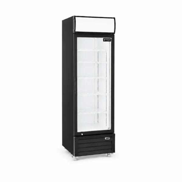 1 door upright glass door fridge 430 litre