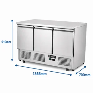 3 Door Bench Fridge 380L (S3ST) - Image 5