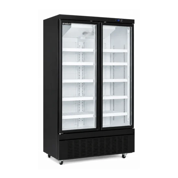 Wellquip FC2X 2 door upright display freezer with auto defrost cooling