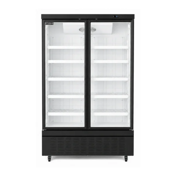 Wellquip FC2X 2 door upright display freezer with auto defrost cooling