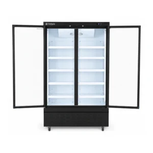 Wellquip FC2X 2 door upright display freezer with auto defrost cooling