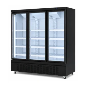 3 door commercial glass door display freezer for supermarkets