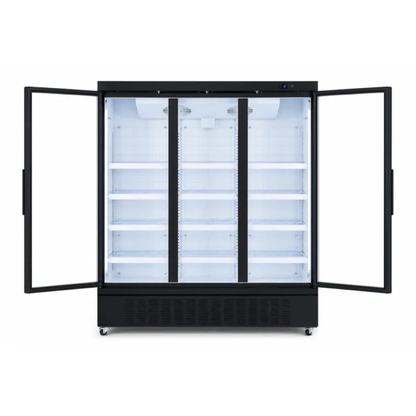 3 door commercial glass door display freezer for supermarkets