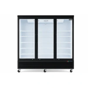Wellquip 2090L 3 door upright display freezer FC83 front view