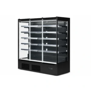 Commercial multideck display fridge with glass doors