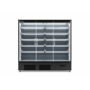 3 door commercial merchandising fridge with Low-E glass