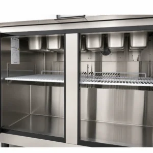 340L 2 Door Salad Prep Display Fridge (SS34G) - Image 5