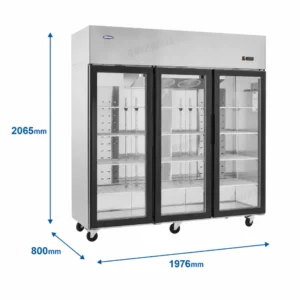 1970L 3 Door Upright Display Freezer (TGC2KB) - Image 4