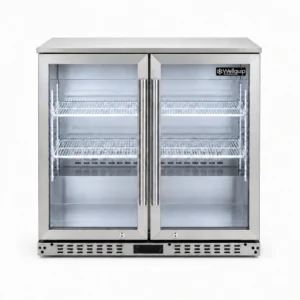 Wellquip BF230 milk fridge with adjustable shelves