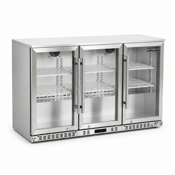 BF350_Front-left with doors closed Premium stainless steel commercial bar fridge for bars and restaurants