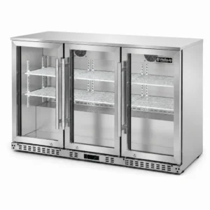 3 door back bar fridge with LED lighting