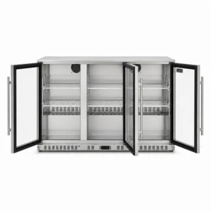 Stainless steel under bar fridge for cafés