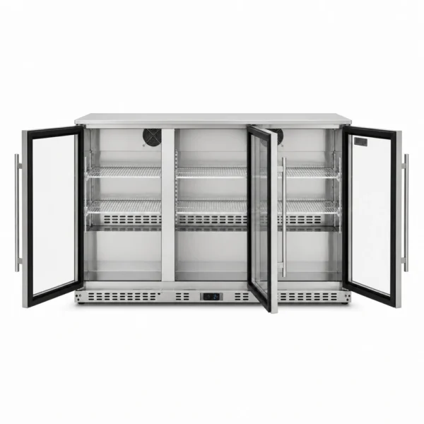 Stainless steel under bar fridge for cafés