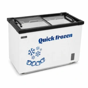 Island chest freezer with wide temperature settings