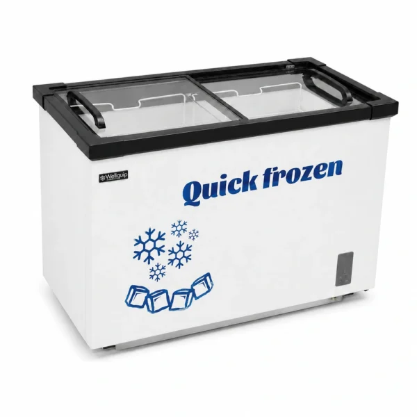 CF126BS_Front-left with doors closed Island chest freezer with wide temperature settings