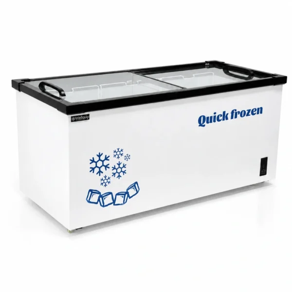 CF188BS_Front-left with doors closed 630L tuckerbox freezer with adjustable storage sections