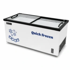 Island chest freezer with wide temperature settings