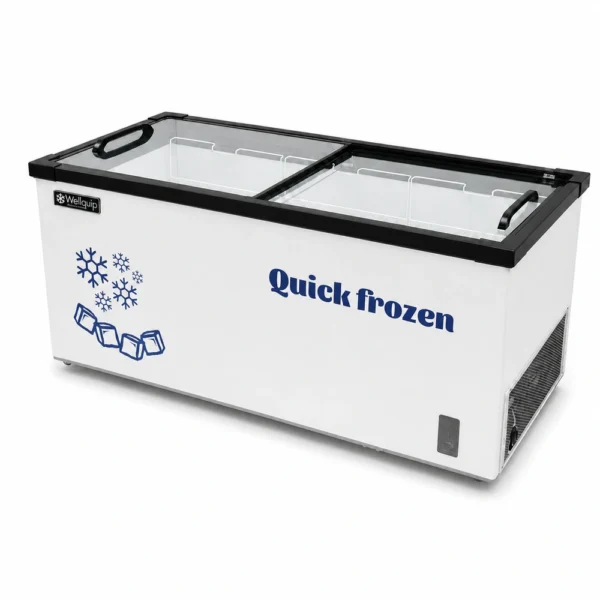 Island chest freezer with wide temperature settings