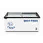 Commercial glass display freezer for supermarkets