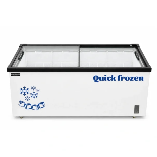 Island chest freezer with wide temperature settings