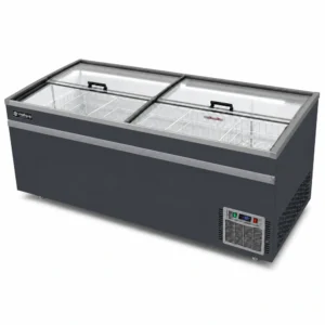 Retail display chest freezer with 5 storage sections