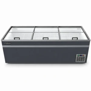 Retail display chest freezer with 6 storage sections
