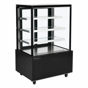 4-tier cake showcase fridge with LED lighting