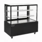 Commercial dessert display fridge with anti-fog panoramic glass