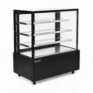 4-tier cake showcase fridge with LED lighting