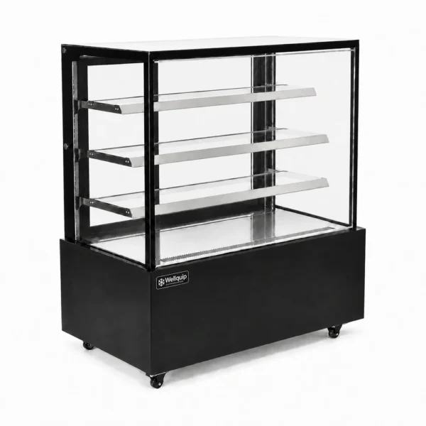 4-tier cake showcase fridge with LED lighting