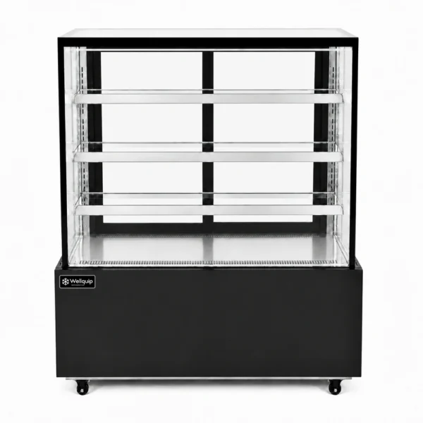 CX12_Front with doors closed Commercial dessert display fridge with anti-fog panoramic glass