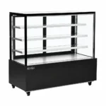 Commercial dessert display fridge with anti-fog panoramic glass