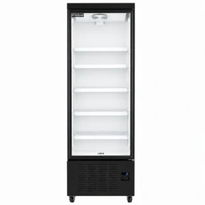 Wellquip 550L 1 door upright display fridge front view