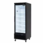 Black 1 door commercial display freezer for frozen products