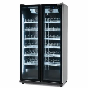 2 door display fridge with Low-E glass