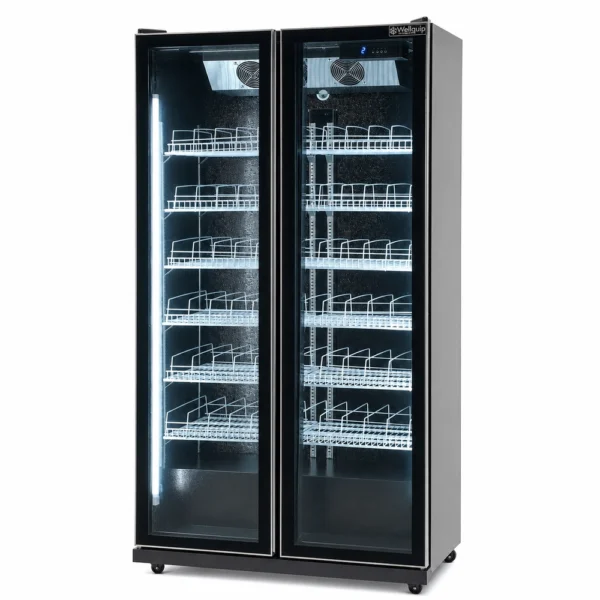 2 door display fridge with Low-E glass