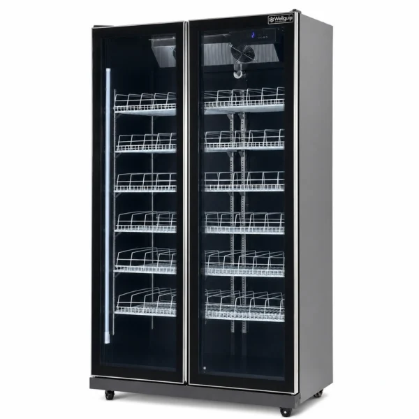 Commercial glass door fridge for cafés and retail