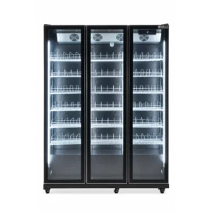 Commercial glass door fridge for cafés and retail