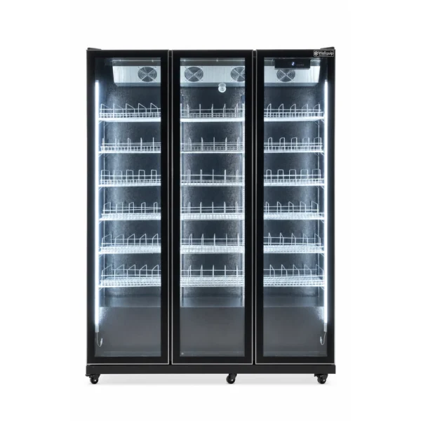 IV154_Front with doors closed Commercial glass door fridge for cafés and retail