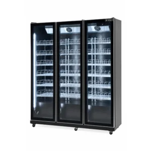 Commercial glass door fridge for cafés and retail