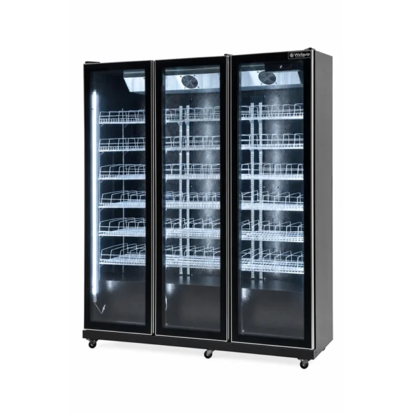 Commercial glass door fridge for cafés and retail