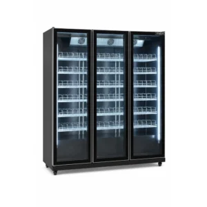 Commercial glass door fridge for cafés and retail