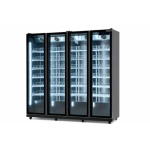 4 door display fridge with Low-E glass