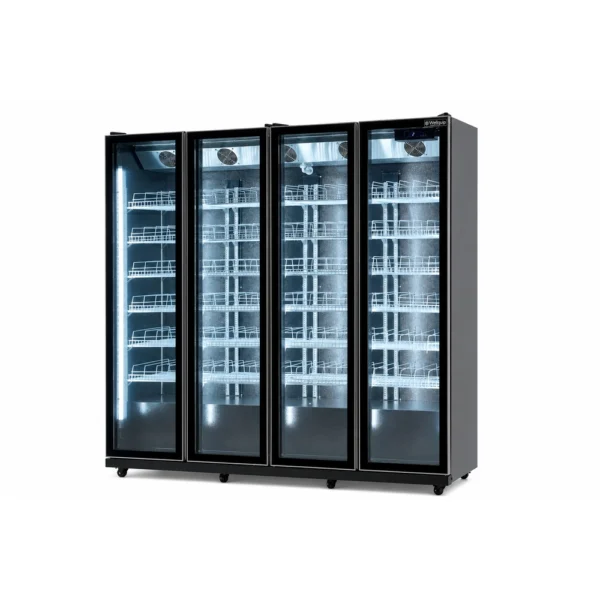4 door display fridge with Low-E glass