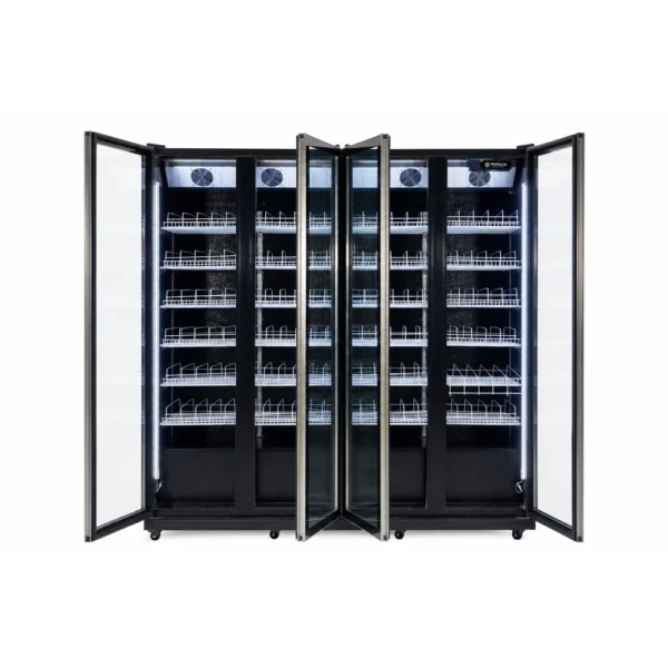 Commercial glass door fridge for cafés and retail