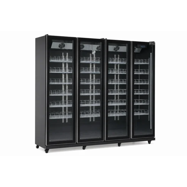 Commercial glass door fridge for cafés and retail