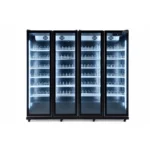 Black commercial display fridge for drinks and food