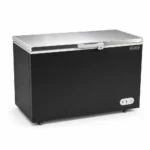 Black storage chest freezer for cafés, takeaway shops and compact kitchens