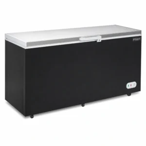 Black storage chest freezer for cafés, takeaway shops and compact kitchens